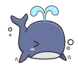 A Sticker of a whale sticker #8513136