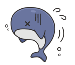 A Sticker of a whale sticker #8513137