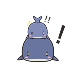 A Sticker of a whale sticker #8513140