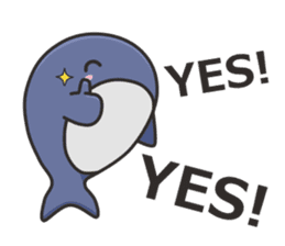 A Sticker of a whale sticker #8513144