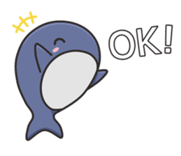 A Sticker of a whale sticker #8513145