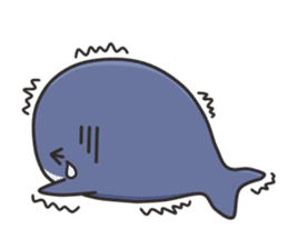 A Sticker of a whale sticker #8513147