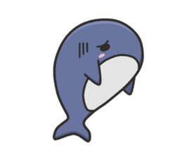 A Sticker of a whale sticker #8513148