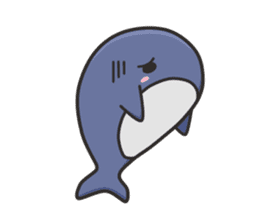 A Sticker of a whale sticker #8513148