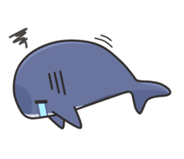 A Sticker of a whale sticker #8513149