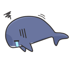 A Sticker of a whale sticker #8513149