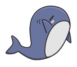 A Sticker of a whale sticker #8513151