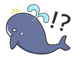 A Sticker of a whale sticker #8513152