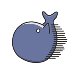 A Sticker of a whale sticker #8513155