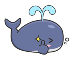 A Sticker of a whale sticker #8513156