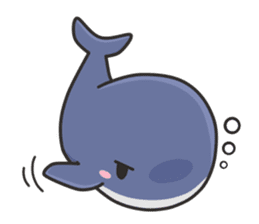 A Sticker of a whale sticker #8513159