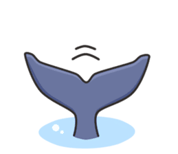A Sticker of a whale sticker #8513161