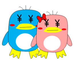 Penguin couple sticker #8514107