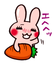 Pretty rabbit carrot sticker sticker #8517055