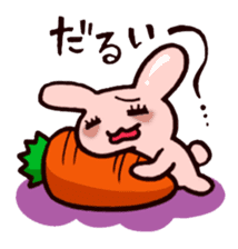 Pretty rabbit carrot sticker sticker #8517061