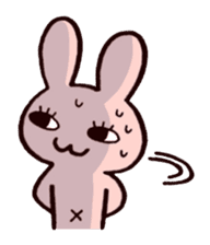 Pretty rabbit carrot sticker sticker #8517062