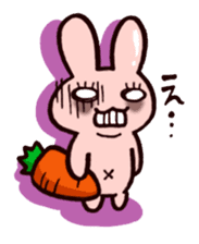 Pretty rabbit carrot sticker sticker #8517064