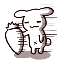 Pretty rabbit carrot sticker sticker #8517065