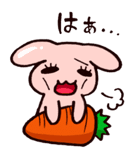 Pretty rabbit carrot sticker sticker #8517066