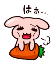 Pretty rabbit carrot sticker sticker #8517066