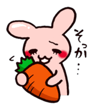 Pretty rabbit carrot sticker sticker #8517067