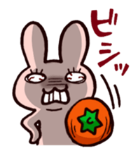 Pretty rabbit carrot sticker sticker #8517070
