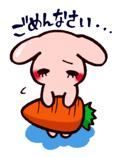 Pretty rabbit carrot sticker sticker #8517075