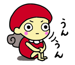 Daruma name is Yoshiko Engi. sticker #8517844