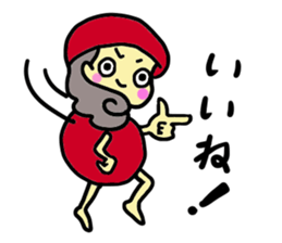 Daruma name is Yoshiko Engi. sticker #8517847