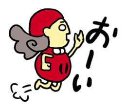 Daruma name is Yoshiko Engi. sticker #8517866