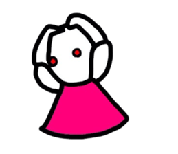 Rabbit of a puppet sticker #8518024