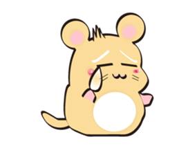 golden Roborovski hamster sticker #8518768