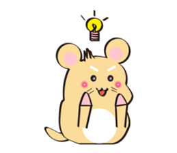 golden Roborovski hamster sticker #8518787