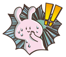 The rabbit which sweat sticker #8519016