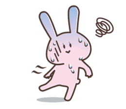 The rabbit which sweat sticker #8519023