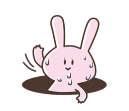 The rabbit which sweat sticker #8519041