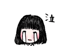 Black hair girl . sticker #8521336