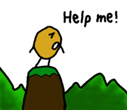 Potato chips man sticker #8522406