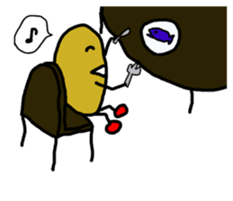 Potato chips man sticker #8522420