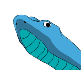 blue snake sticker #8523493