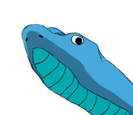 blue snake sticker #8523493