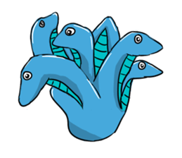 blue snake sticker #8523496