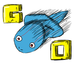 blue snake sticker #8523511