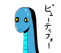 blue snake sticker #8523514