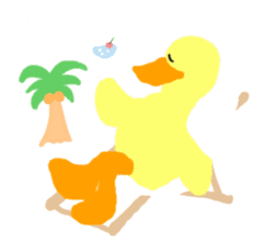 the yellow duck sticker sticker #8525253