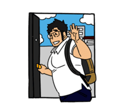 Teacher white polo shirt sticker #8527325