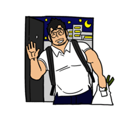 Teacher white polo shirt sticker #8527326