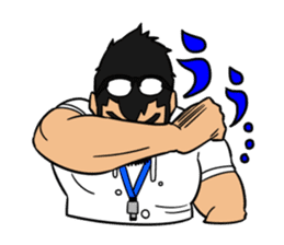 Teacher white polo shirt sticker #8527330