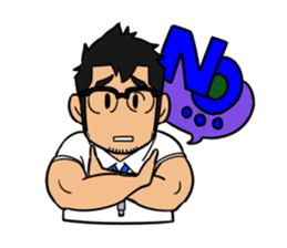 Teacher white polo shirt sticker #8527336