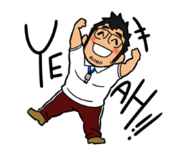 Teacher white polo shirt sticker #8527340